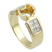 18K Yellow Gold Multi Stone Setting : 1.00 cttw Diamonds