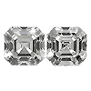 Matching Asscher Cut Diamond Pair