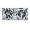 Matching Princess Cut Diamond Pair