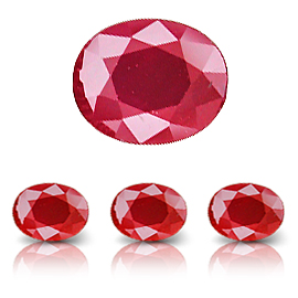 0.50 ct Oval Ruby : Fine Red