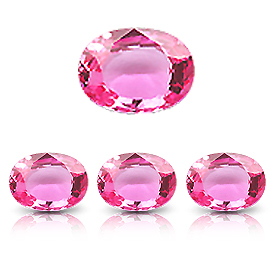0.65 ct Oval Pink Sapphire : Fine Pink