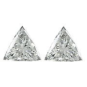 0.85 cttw Pair of Trillion Diamonds : E / VS2