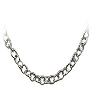 18K White Gold Link Chain