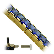 18K Yellow Gold 13.0cttw Sapphire Bracelet