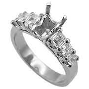 18K White Gold 0.84cttw Diamond Setting