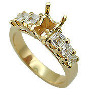 18K Yellow Gold 0.84cttw Diamond Setting