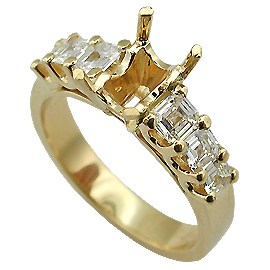 18K Yellow Gold Multi Stone Setting : 0.84 cttw Diamonds