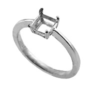 18K White Gold Solitaire Setting