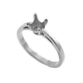 18K White Gold Solitaire Setting