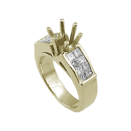 18K Yellow Gold Multi Stone Setting : 0.80 cttw Diamonds