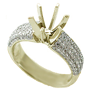 18K Yellow Gold 1.00cttw Diamond Setting