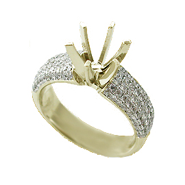 18K Yellow Gold Multi Stone Setting : 1.00 cttw Diamonds