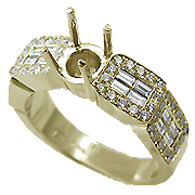 18K Yellow Gold 0.90cttw Diamond Setting