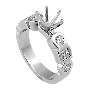 Platinum 0.69cttw Diamond Setting