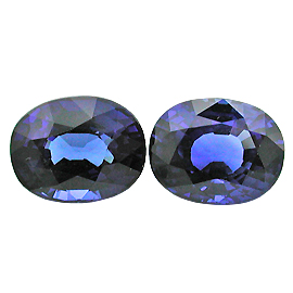 4.31 cttw Fine Royal Blue Pair of Oval Natural Sapphires