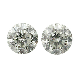 3.03 cttw Pair of Round Diamonds : I / I1