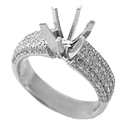 18K White Gold Multi Stone Setting : 1.00 cttw Diamonds