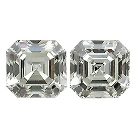 1.54 cttw Pair of Asscher Cut Diamonds : I / VS2
