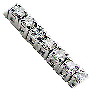 18K White Gold 6.25cttw Diamond Bracelet