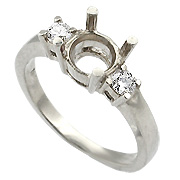 18K White Gold 1/5cttw Diamond Setting