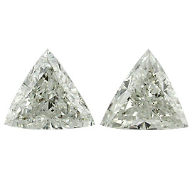 2.01 cttw Pair of Trillion Diamonds : H / SI2