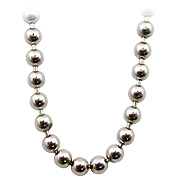 18K White Gold Ball Chain