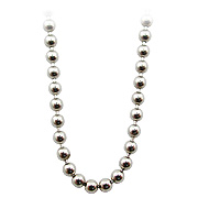 18K White Gold Ball Chain