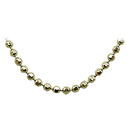 18K Yellow Gold Diamond Cut Ball Chain