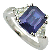 18K White Gold 2.60cttw Sapphire & Diamond Ring