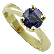 18K Yellow Gold 1.00ct Sapphire Ring