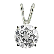 14K White Gold 0.25 ct. Diamond Pendant