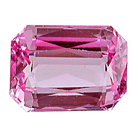 1.20 ct Emerald Cut Sapphire : Rich Pink