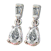 18K White Gold 1.25cttw Diamond Earrings