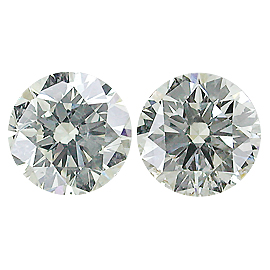 2.02 cttw Pair of Round Diamonds : I / SI2