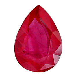 1.04 ct Pear Shape Ruby : Rich Red