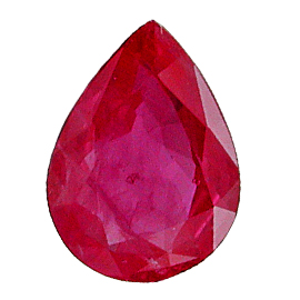 0.79 ct Pear Shape Ruby : Deep Red