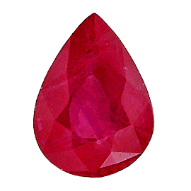 1.01 ct Deep Red Pear Shape Natural Ruby