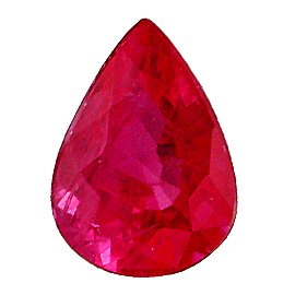 0.77 ct Pear Shape Ruby : Fiery Red