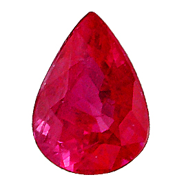 0.77 ct Fiery Red Pear Shape Natural Ruby