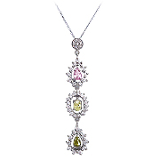 18K White Gold 1.83cttw Diamond Necklace