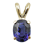 14K Yellow Gold 0.50cttw Sapphire Pendant