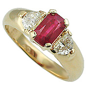 18K Yellow Gold 1.63cttw Ruby & Diamond Ring