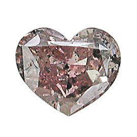 0.39 ct Heart Shape Diamond : Fancy Brownish Orangy Pink / I1