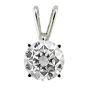 14K White Gold 0.30 ct. Diamond Pendant