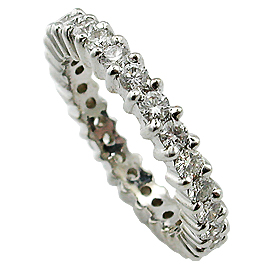 18K White Gold Band : 1.40 cttw Diamonds