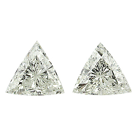 1.21 cttw Pair of Trillion Natural Diamonds : J / VS2