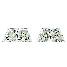 0.87 cttw Pair of Trapezoid Brilliant Cut Diamonds : I / VS1