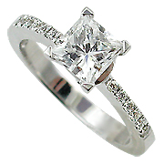 18K White Gold 1.10cttw Diamond Ring