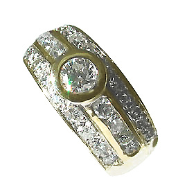 18K Yellow Gold Multi Stone Ring : 1.00 cttw Diamonds