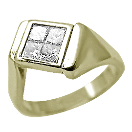 18K Yellow Gold Multi Stone Ring : 0.70 ct Diamonds